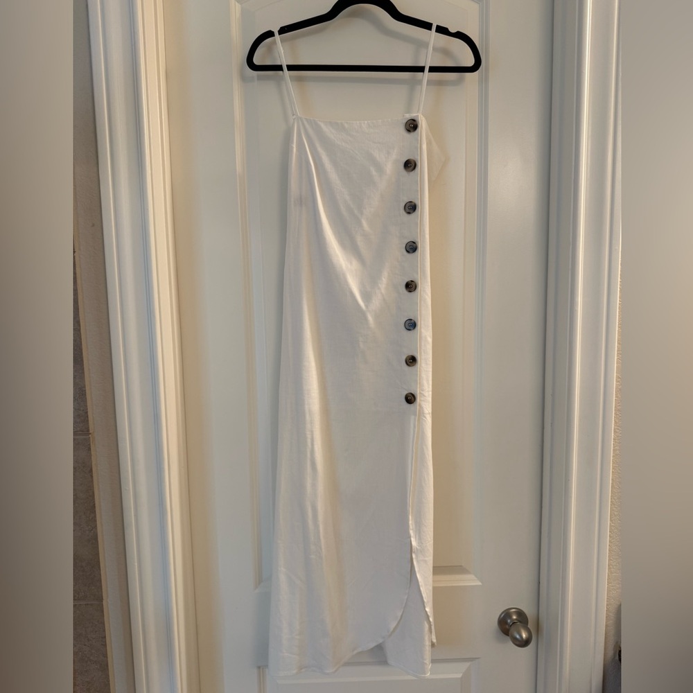 NWT Style Addict White Button-Down Dress